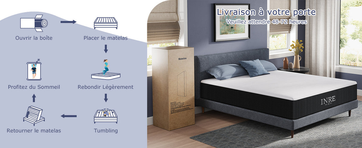 Matelas mémoire de forme 30 cm réversible – photo 13