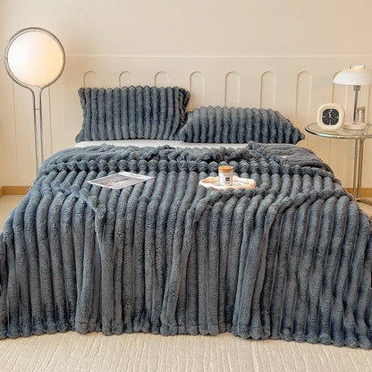Plaid en flanelle épaisse à rayures – L'Atelier Repos