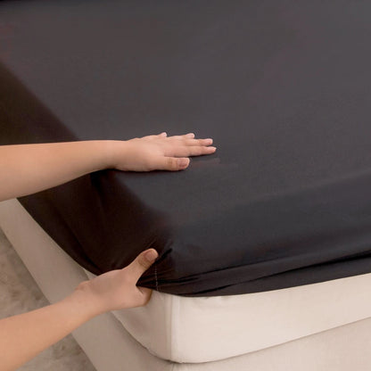 Protège-matelas imperméable blanc uni, bonnet 30 cm – photo 25