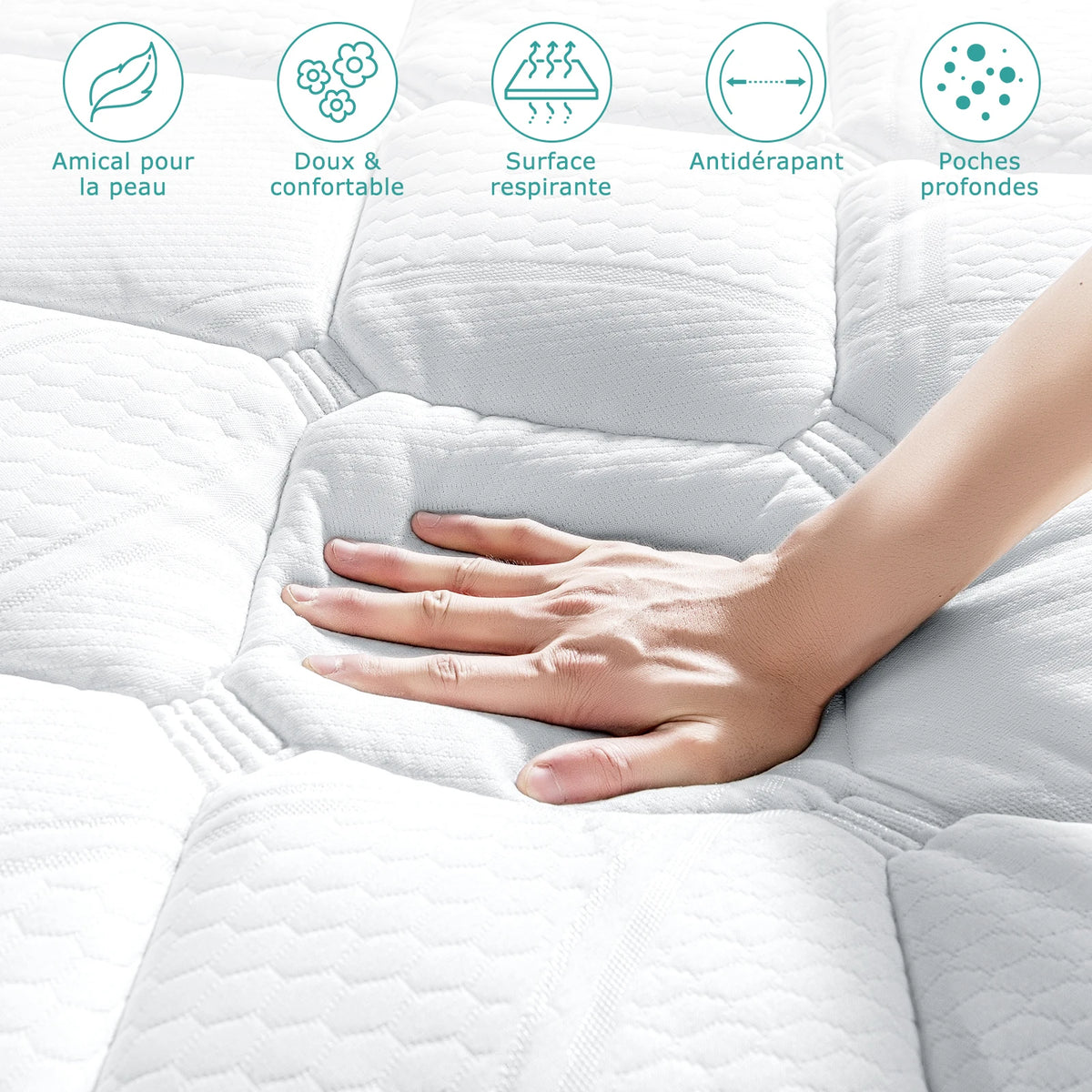 Surmatelas moelleux 4 cm anti-acariens – photo 4