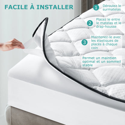 Surmatelas moelleux 4 cm anti-acariens – photo 2