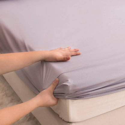 Protège-matelas imperméable blanc uni, bonnet 30 cm – photo 24