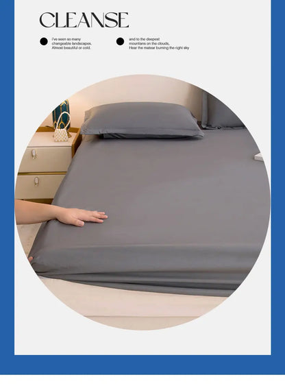 Protège-matelas imperméable blanc uni, bonnet 30 cm – photo 12