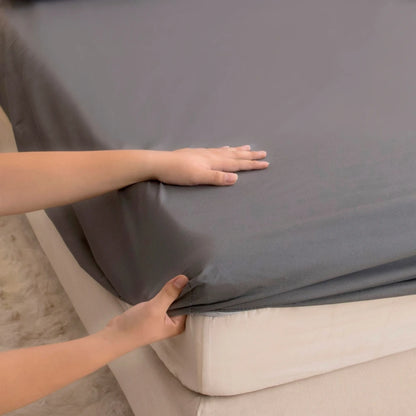 Protège-matelas imperméable blanc uni, bonnet 30 cm – photo 23